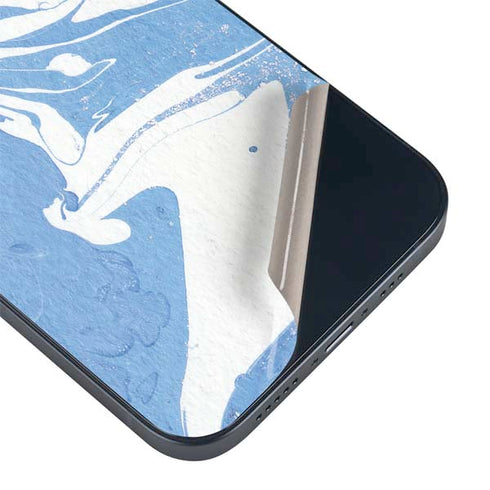 Marbleized Blue iPhone 14 Plus Skin