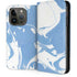 Marbleized Blue iPhone 14 Pro Folio Case