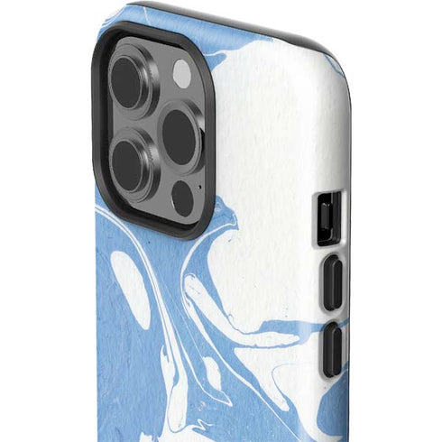 Marbleized Blue iPhone 15 Pro Impact Case