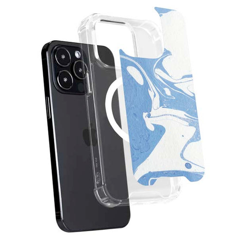 Marbleized Blue iPhone 15 Pro Max MagSafe Case
