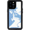 Marbleized Blue iPhone 14 Pro Max Waterproof Case