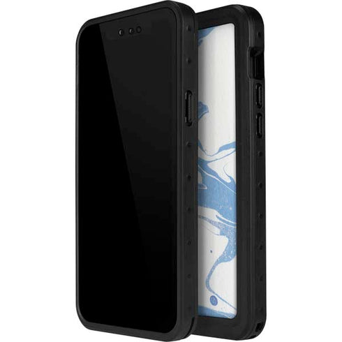 Marbleized Blue iPhone 14 Pro Max Waterproof Case
