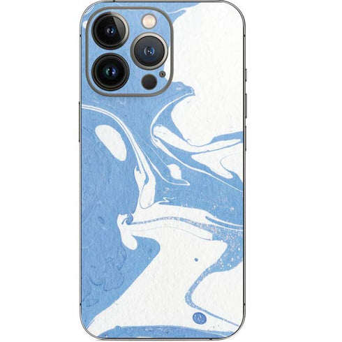 Marbleized Blue iPhone 14 Pro Skin