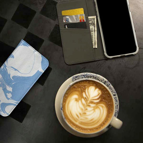 Marbleized Blue iPhone 15 Pro Folio Case