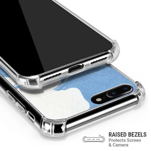 Marbleized Blue iPhone 7/8 Plus Clear Case