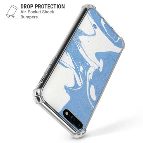 Marbleized Blue iPhone 7/8 Plus Clear Case