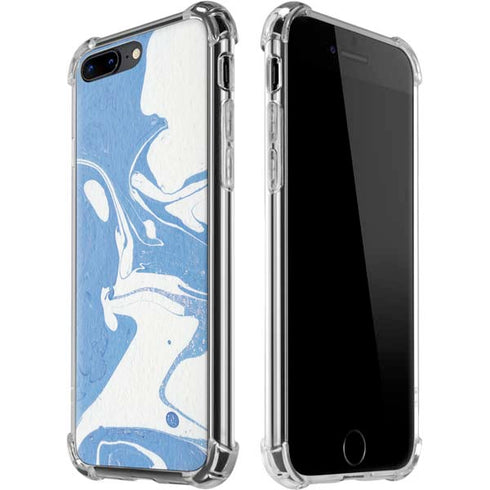Marbleized Blue iPhone 7/8 Plus Clear Case