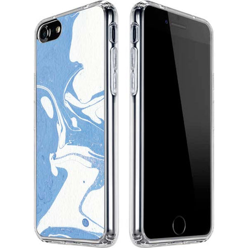 Marbleized Blue iPhone SE (2nd & 3rd Gen) Clear Case
