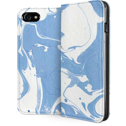 Marbleized Blue iPhone SE (2nd & 3rd Gen) Folio Case
