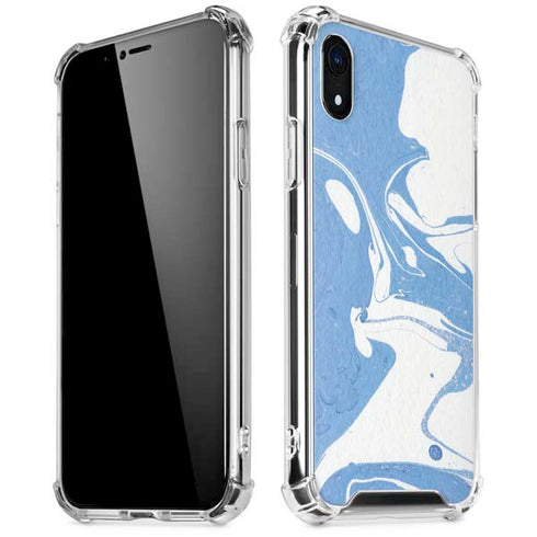Marbleized Blue iPhone XR Clear Case