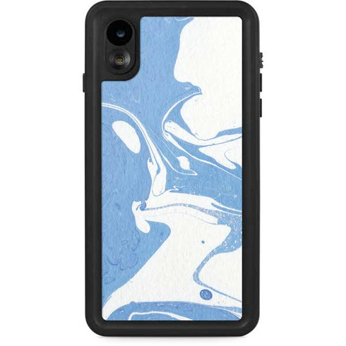 Marbleized Blue iPhone XR Waterproof Case
