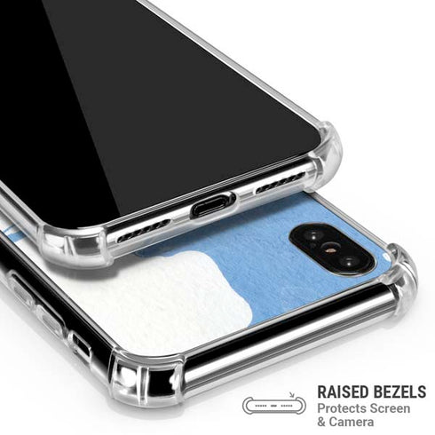 Marbleized Blue iPhone XS Max Clear Case