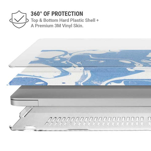 Marbleized Blue MacBook Pro 15in (2016-19) Case plus Skin
