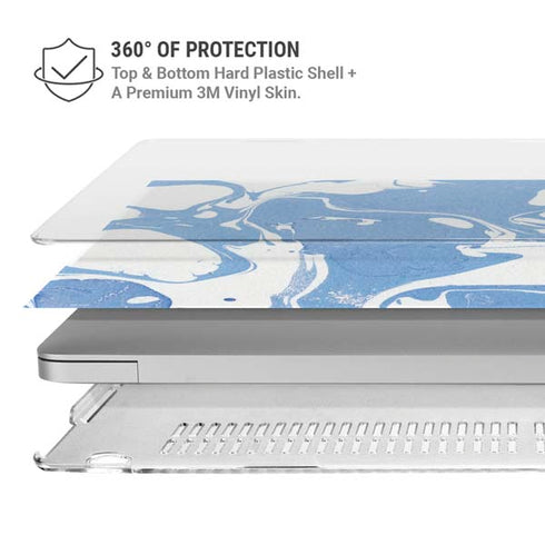 Marbleized Blue MacBook Pro 16in (2019-20) Case plus Skin
