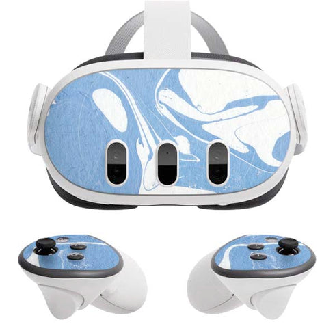 Marbleized Blue Meta Quest 3 Skin