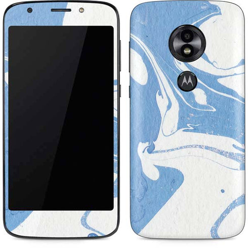 Marbleized Blue Moto E5 Play Skin
