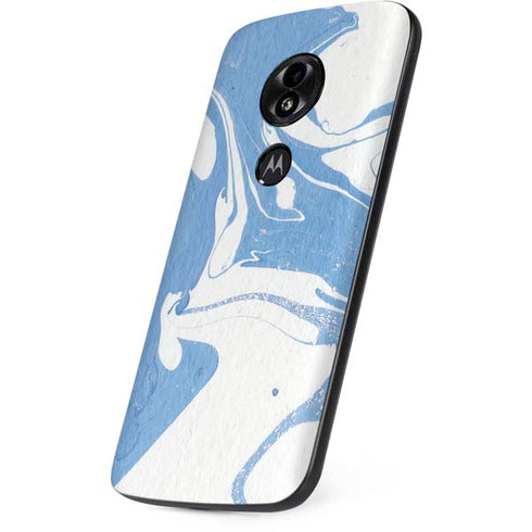 Marbleized Blue Moto E5 Play Skin