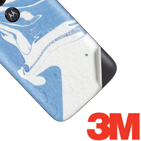Marbleized Blue Moto E5 Play Skin