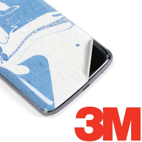 Marbleized Blue Moto E5 Plus Skin