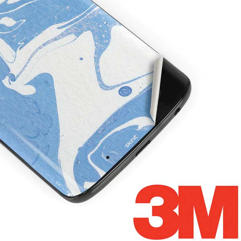 Marbleized Blue Moto G6 Skin