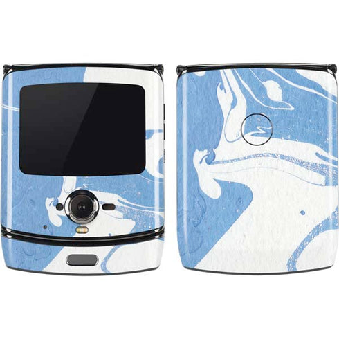 Marbleized Blue Motorola RAZR Skin