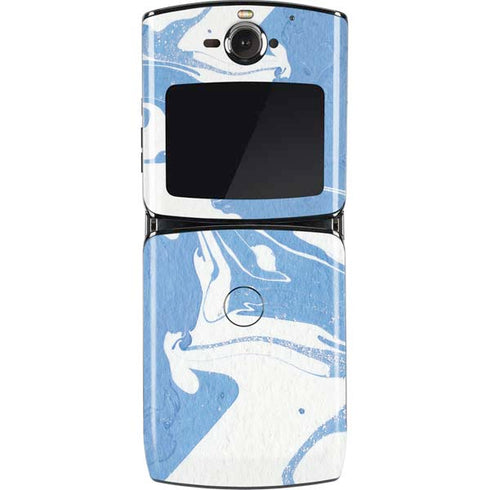 Marbleized Blue Motorola RAZR Skin