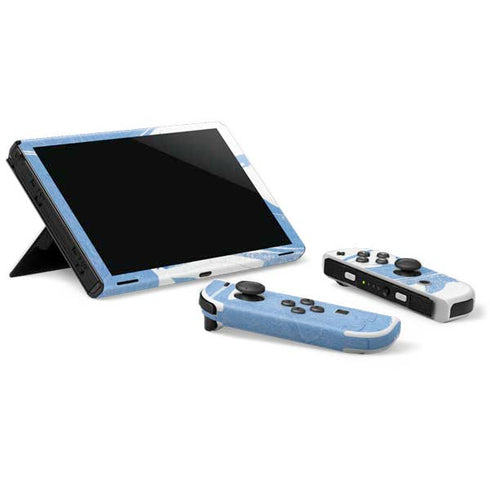 Marbleized Blue Nintendo Switch OLED (2021) Skin