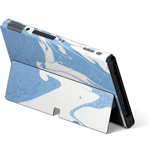 Marbleized Blue Nintendo Switch OLED (2021) Skin