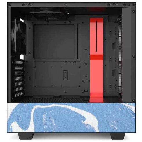 Marbleized Blue NZXT H510 Compact ATX Mid-Tower Case Skin