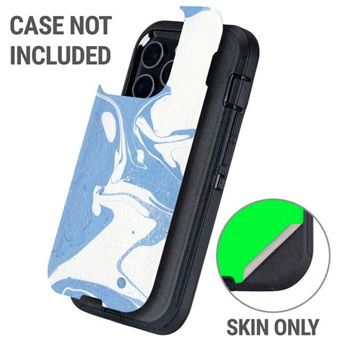 Marbleized Blue Otterbox Defender iPhone Skin