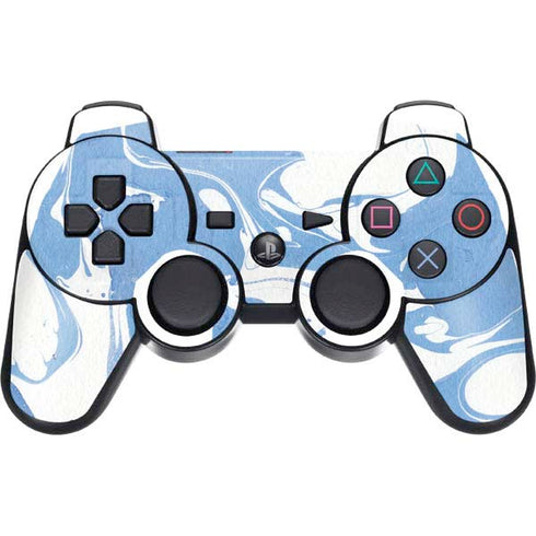 Marbleized Blue PS3 Dual Shock wireless controller Skin
