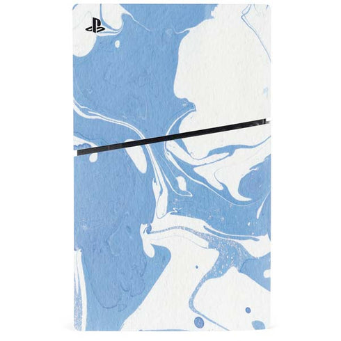 Marbleized Blue PS5 Slim Digital Edition Console Skin