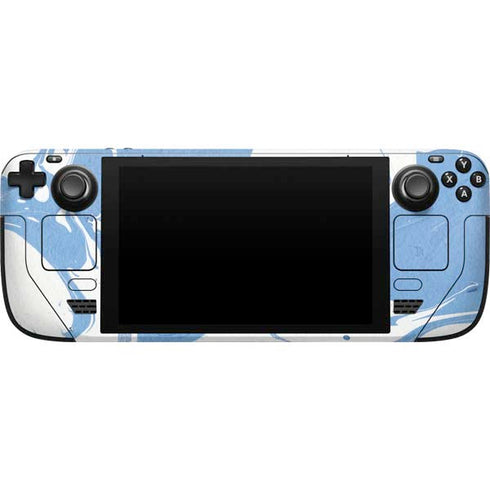 Marbleized Blue Steam Deck Handheld Gaming Computer Skin