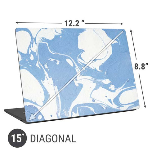 Marbleized Blue Universal Laptop 15in (12.2 x 8.8in) Skin