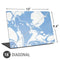 Marbleized Blue Universal Laptop 16in (13 x 9.4in) Skin