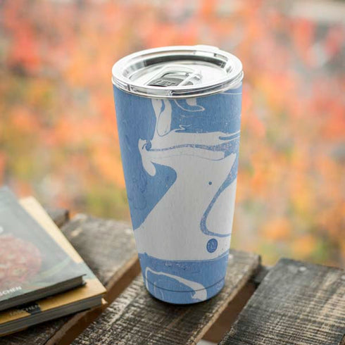 Marbleized Blue Yeti 20oz Tumbler Skin