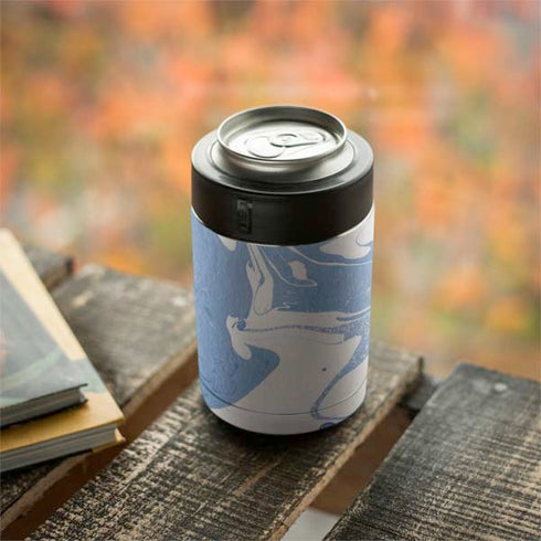 Marbleized Blue Yeti Colster Can Insulator Skin