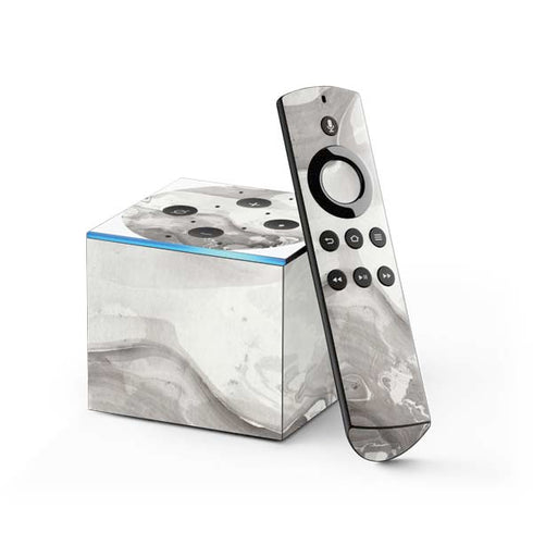 Marbleized Grey Fire TV Cube Skin