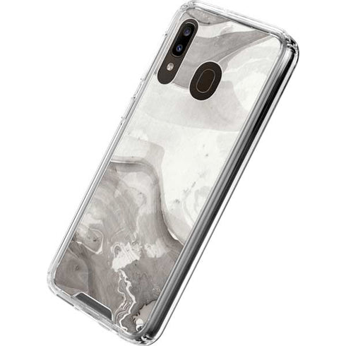 Marbleized Grey Galaxy A30 Clear Case