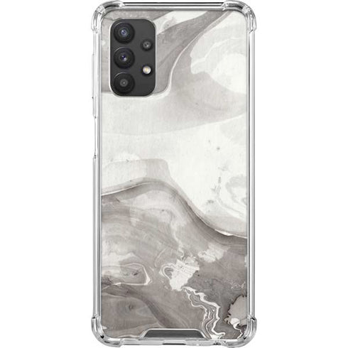Marbleized Grey Galaxy A32 5G Clear Case