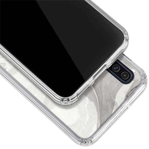 Marbleized Grey Galaxy A50 Clear Case