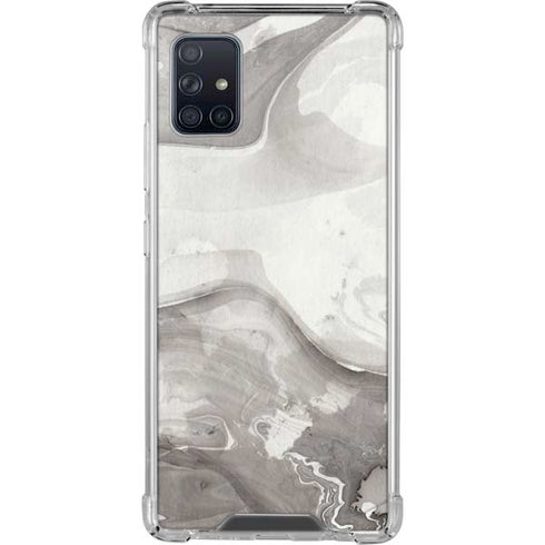 Marbleized Grey Galaxy A51 5G Clear Case