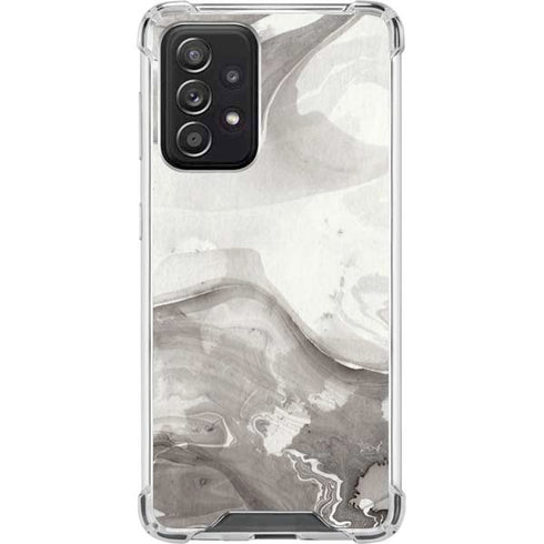 Marbleized Grey Galaxy A52 5G Clear Case