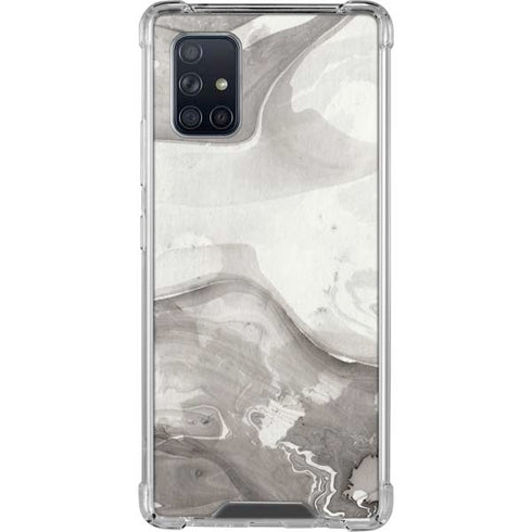 Marbleized Grey Galaxy A71 5G Clear Case