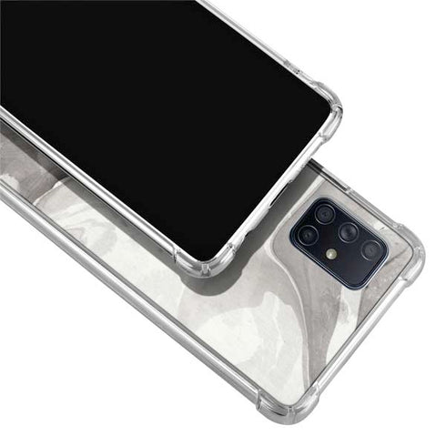 Marbleized Grey Galaxy A71 5G Clear Case