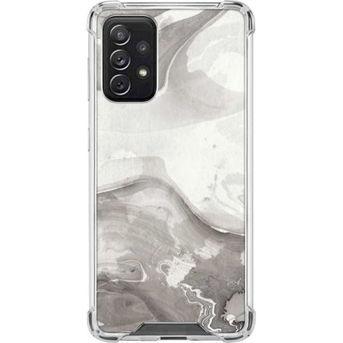Marbleized Grey Galaxy A72 5G Clear Case