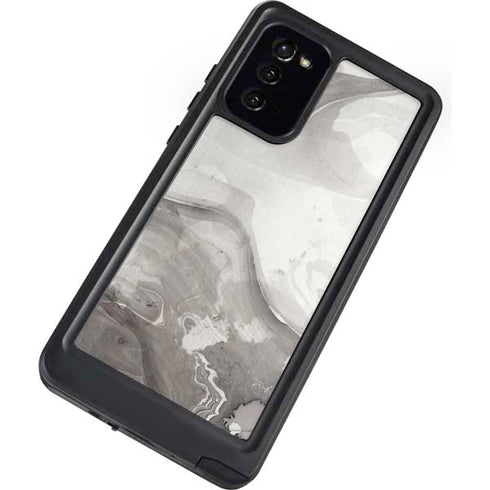 Marbleized Grey Galaxy Note20 5G Waterproof Case