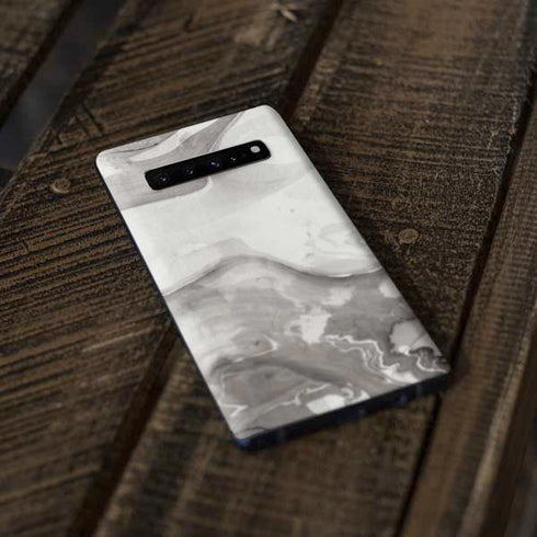 Marbleized Grey Galaxy S10 Skin