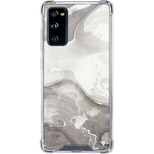 Marbleized Grey Galaxy S20 FE Clear Case
