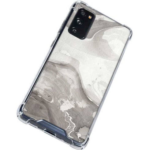 Marbleized Grey Galaxy S20 FE Clear Case